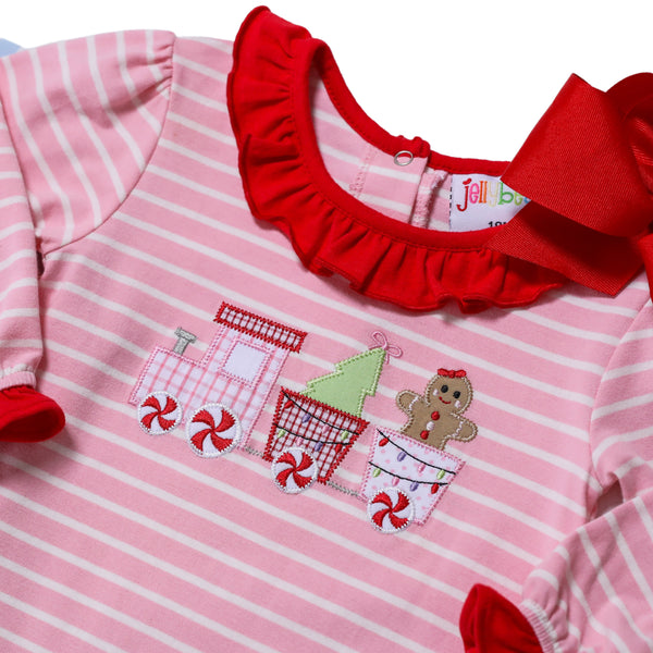 Jolly Train Ruffle Romper