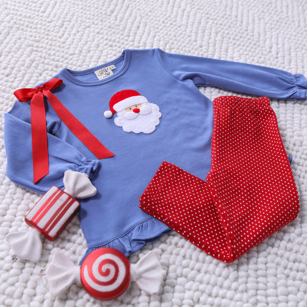 Santa Ruffle Top