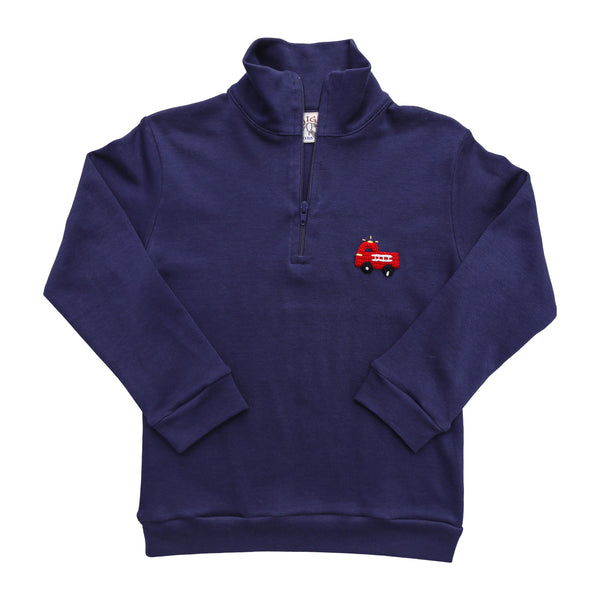 Crochet Firetruck 1/4 Zip Jacket