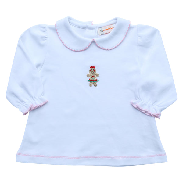 Crochet Gingerbread Top- Pink