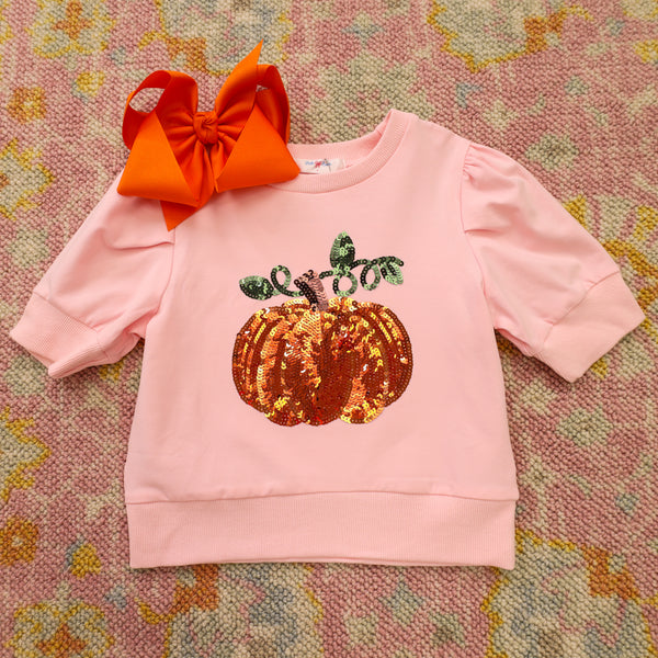 Sequin Pumpkin Puff Shirt