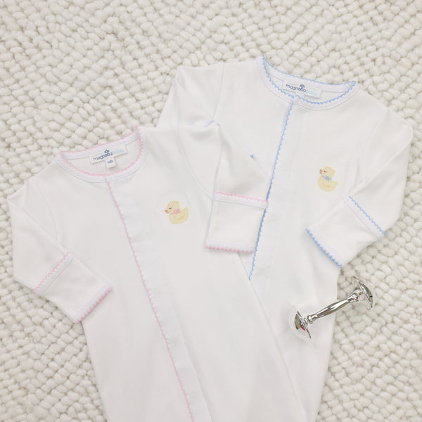 Precious Ducklings Embroidered Converter- Light Blue