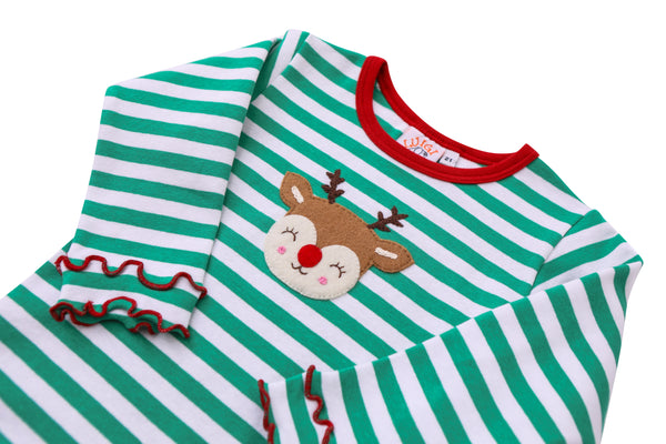 Reindeer Ruffle Top