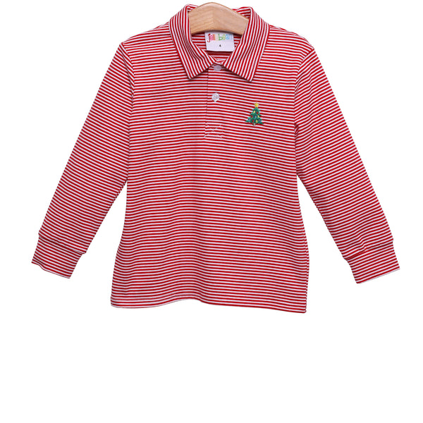 Christmas Tree Embroidery Polo