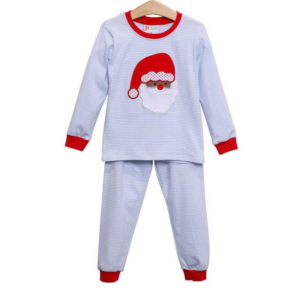 Santa Face Applique Pants Set (Dark Skin)