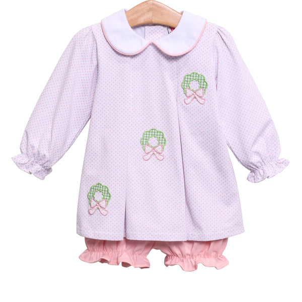 Wreath Pleat Bloomer Set