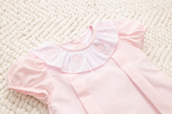 Cross Pleat Dress- Light Pink