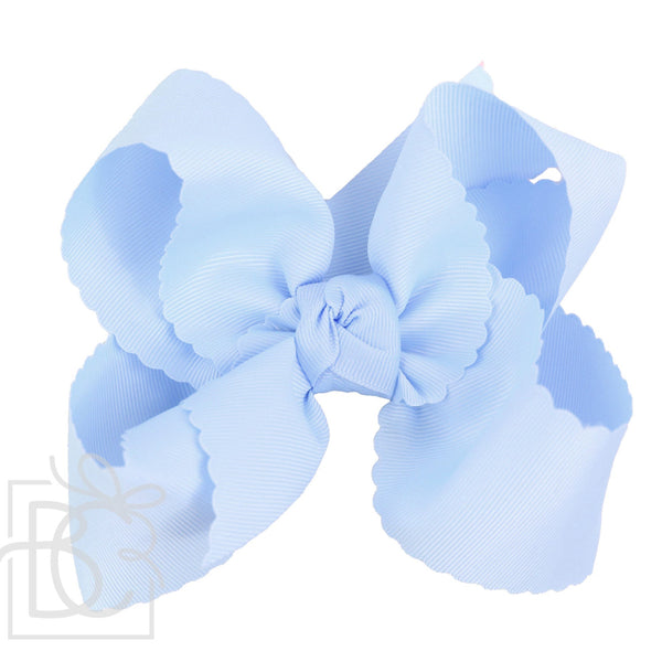 Scalloped Edge Grosgrain Hair Bow (5.5")