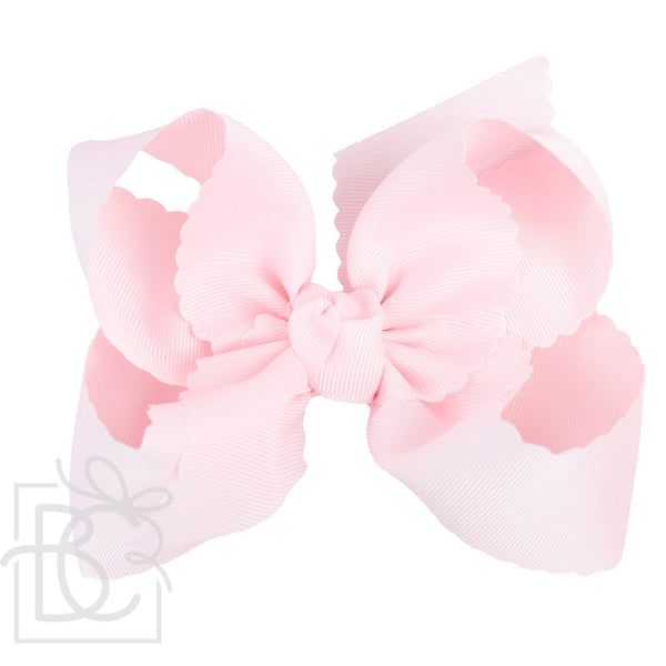 Scalloped Edge Grosgrain Hair Bow (5.5")