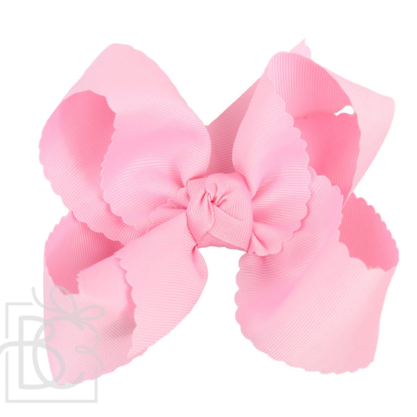 Scalloped Edge Grosgrain Hair Bow (5.5")