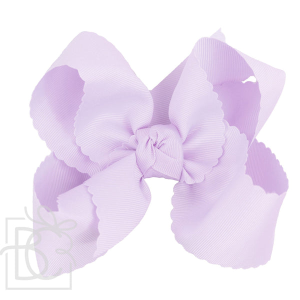 Scalloped Edge Grosgrain Hair Bow (5.5")