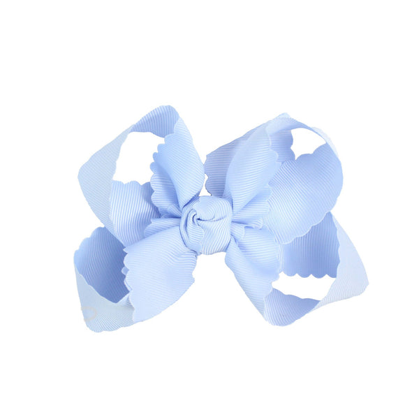 Scalloped Edge Grosgrain Hair Bow (4.5")