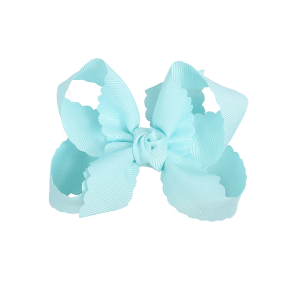 Scalloped Edge Grosgrain Hair Bow (4.5")