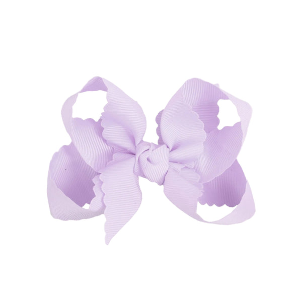 Scalloped Edge Grosgrain Hair Bow (4.5")