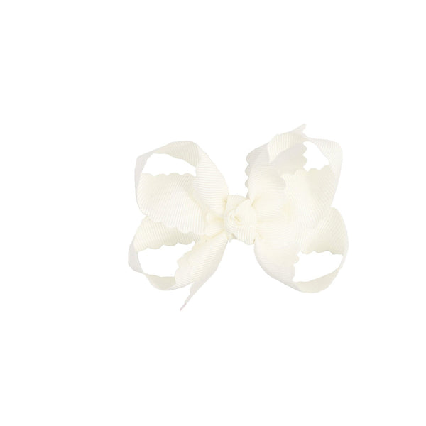 Scalloped Edge Grosgrain Hair Bow (3.5")