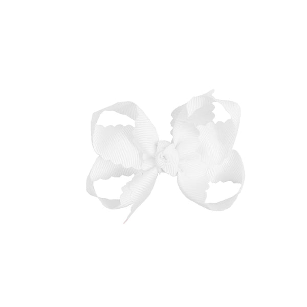 Scalloped Edge Grosgrain Hair Bow (3.5")