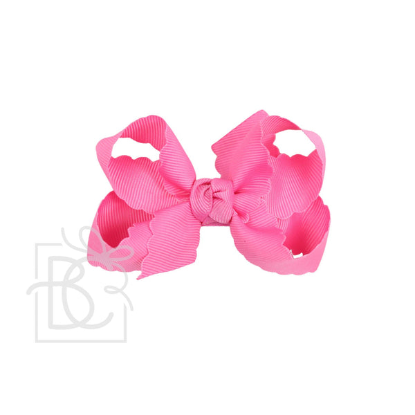 Scalloped Edge Grosgrain Hair Bow (3.5")