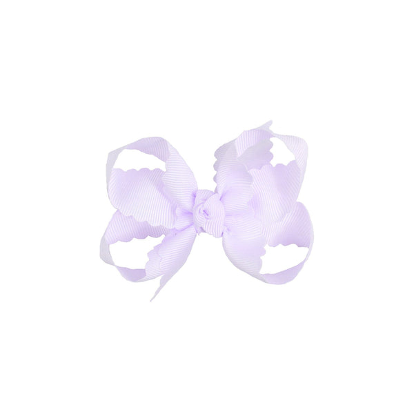 Scalloped Edge Grosgrain Hair Bow (3.5")