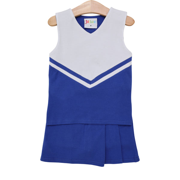 Cheer Uniform Skort Set- Royal/White