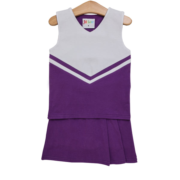 Cheer Uniform Skort Set- Purple/White