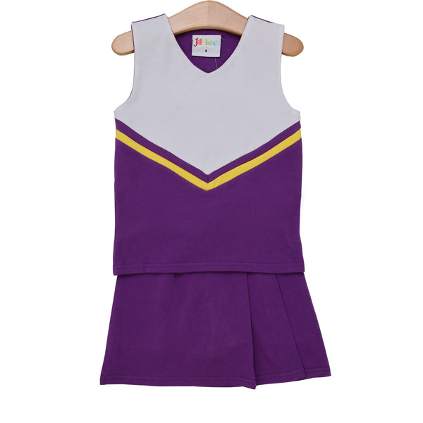 Cheer Uniform Skort Set- Purple/Yellow