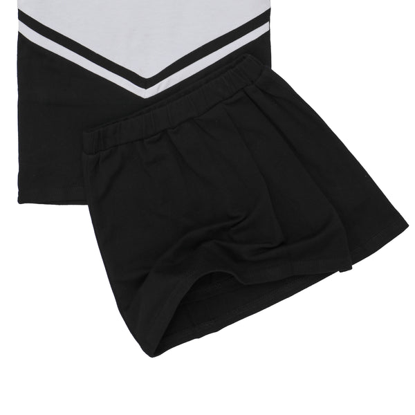 Cheer Uniform Skort Set- Black/White