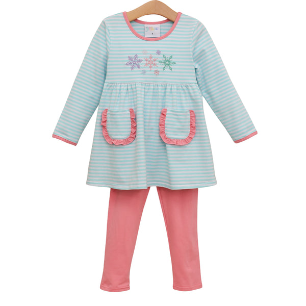 Let It Snow Ruffle Pants Set