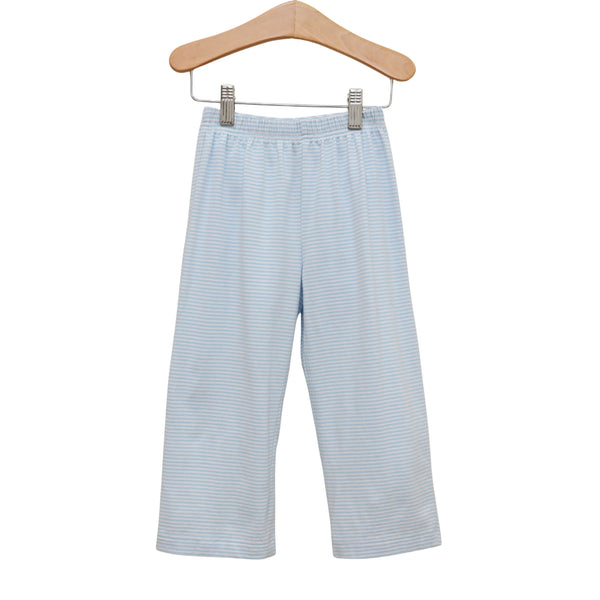 Knit Pants- Light Blue Stripe