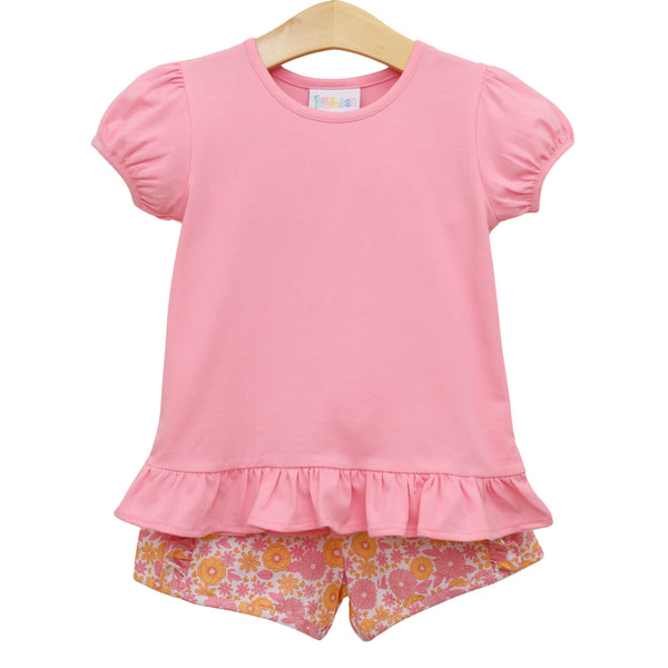 Pumpkin Petals Ruffle Short Set