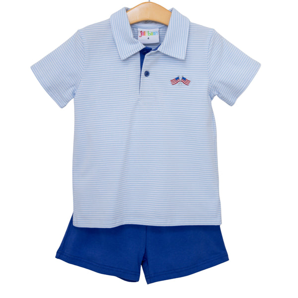 Let Freedom Ring Michael Polo Short Set