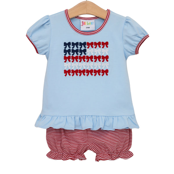 Red, White, and Bows Bloomer Set