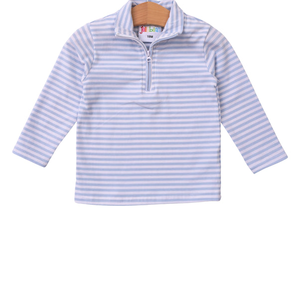 Knit Pullover- Light Blue Stripe