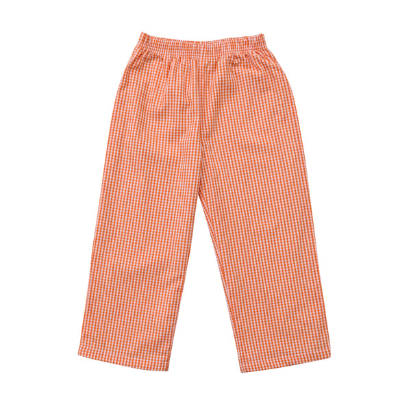 Pants- Orange Gingham