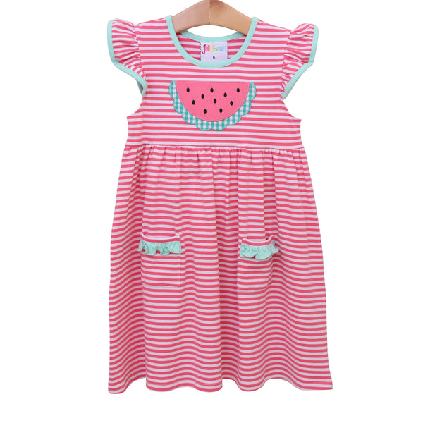 Watermelon Ruffle Pocket Dress