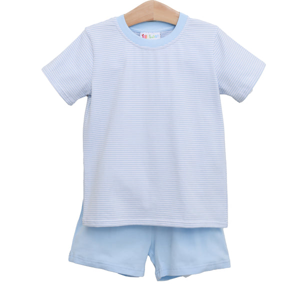 Graham Short Set- Light Blue Stripe