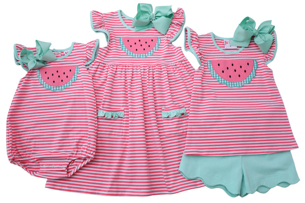 Watermelon Ruffle Pocket Dress