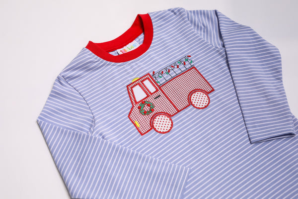 Christmas Firetruck Romper