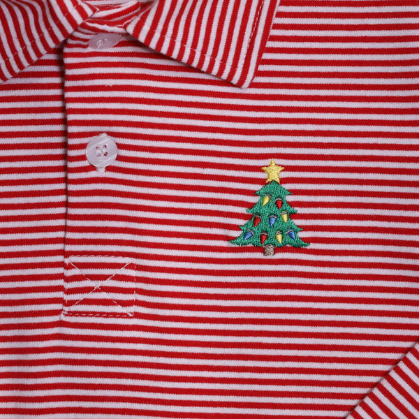 Christmas Tree Embroidery Polo