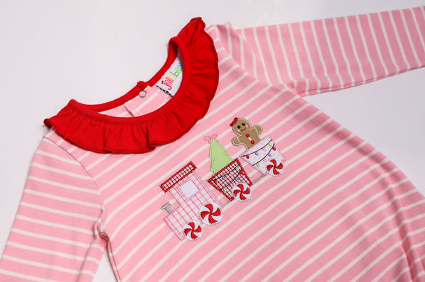 Jolly Train Ruffle Romper
