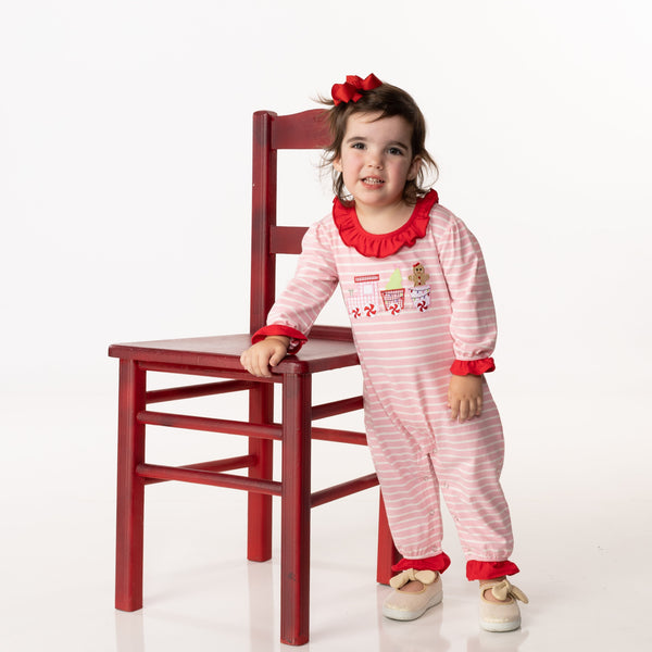 Jolly Train Ruffle Romper