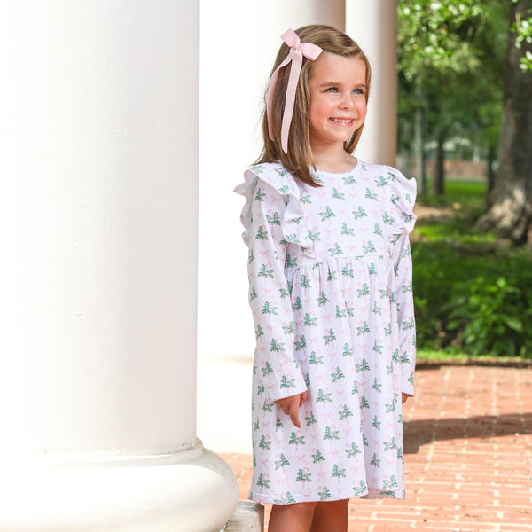 Pink Bows and Mistletoes Dress
