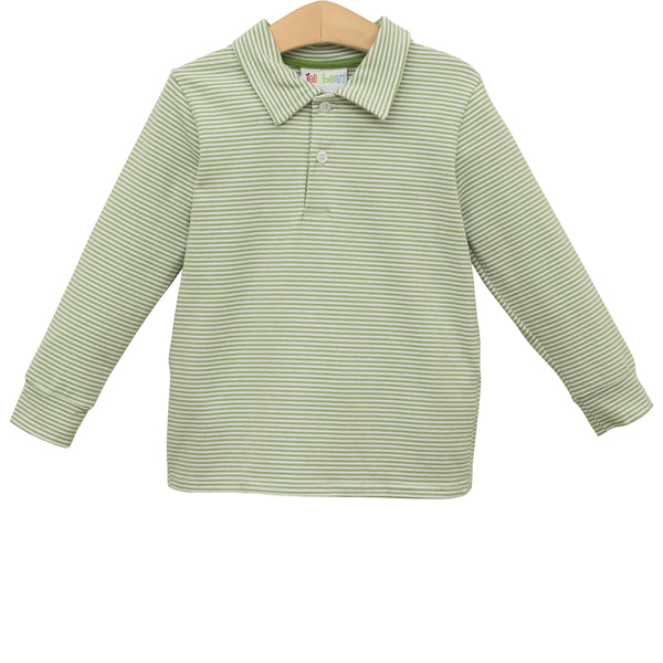 Michael Polo LS- Moss Stripe