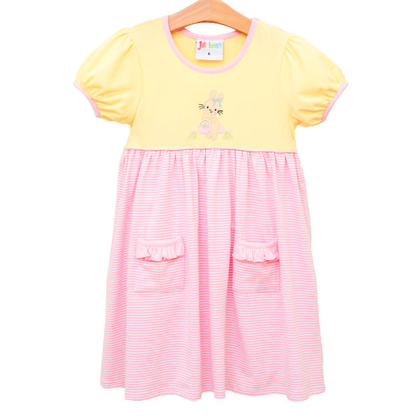 Hoppin' Down The Bunny Trail Ruffle Pocket Dress