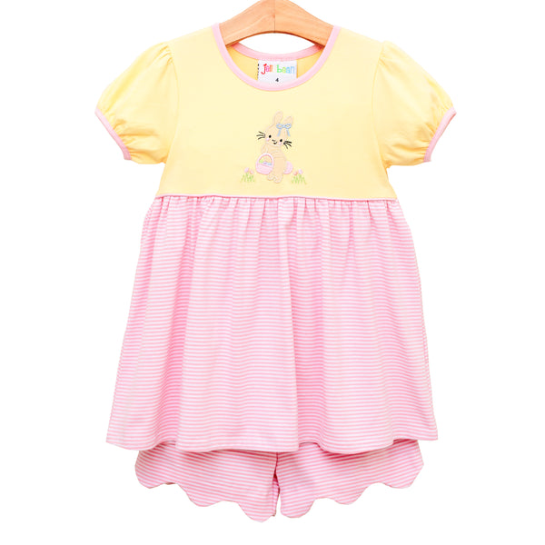 Hoppin' Down The Bunny Trail Scallop Short Set