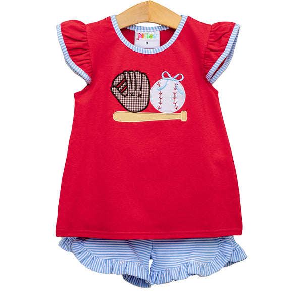 Spring Ball Ruffle Short Set