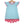 Mia Scallop Short Set- Dark Mint Stripe w/ Pink