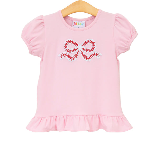 Ball Park Bow Ruffle Shirt