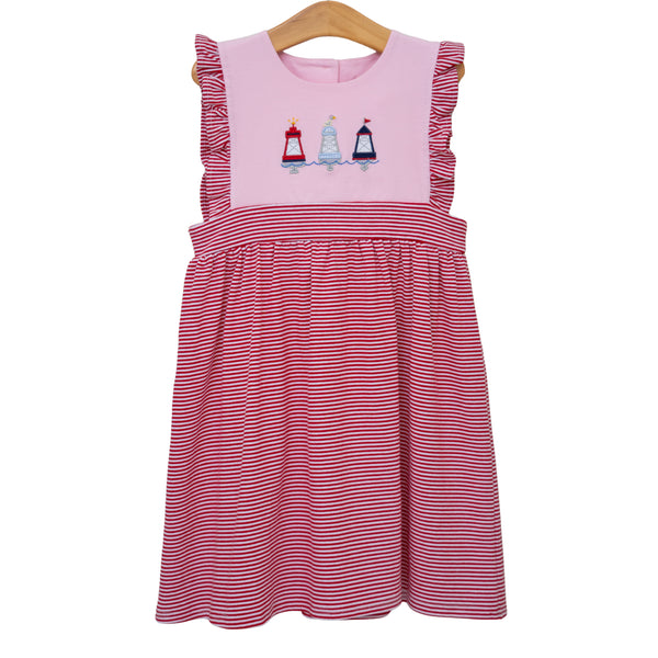 Red, White, and Buoy Sophia Dress