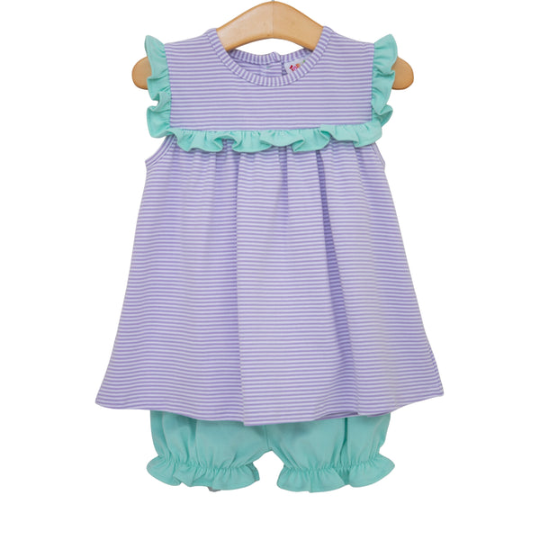 Bella Bloomer Set- Lavender Stripe and Mint