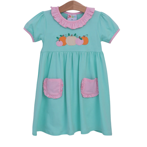 Pastel Pumpkin Pocket Dress